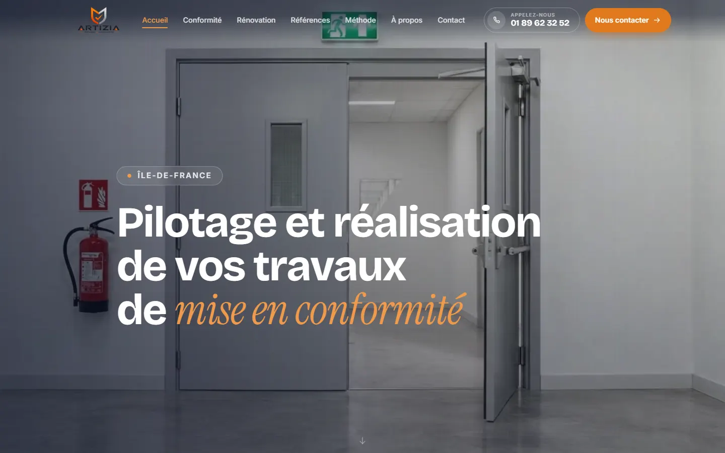 Capture du site Artizia