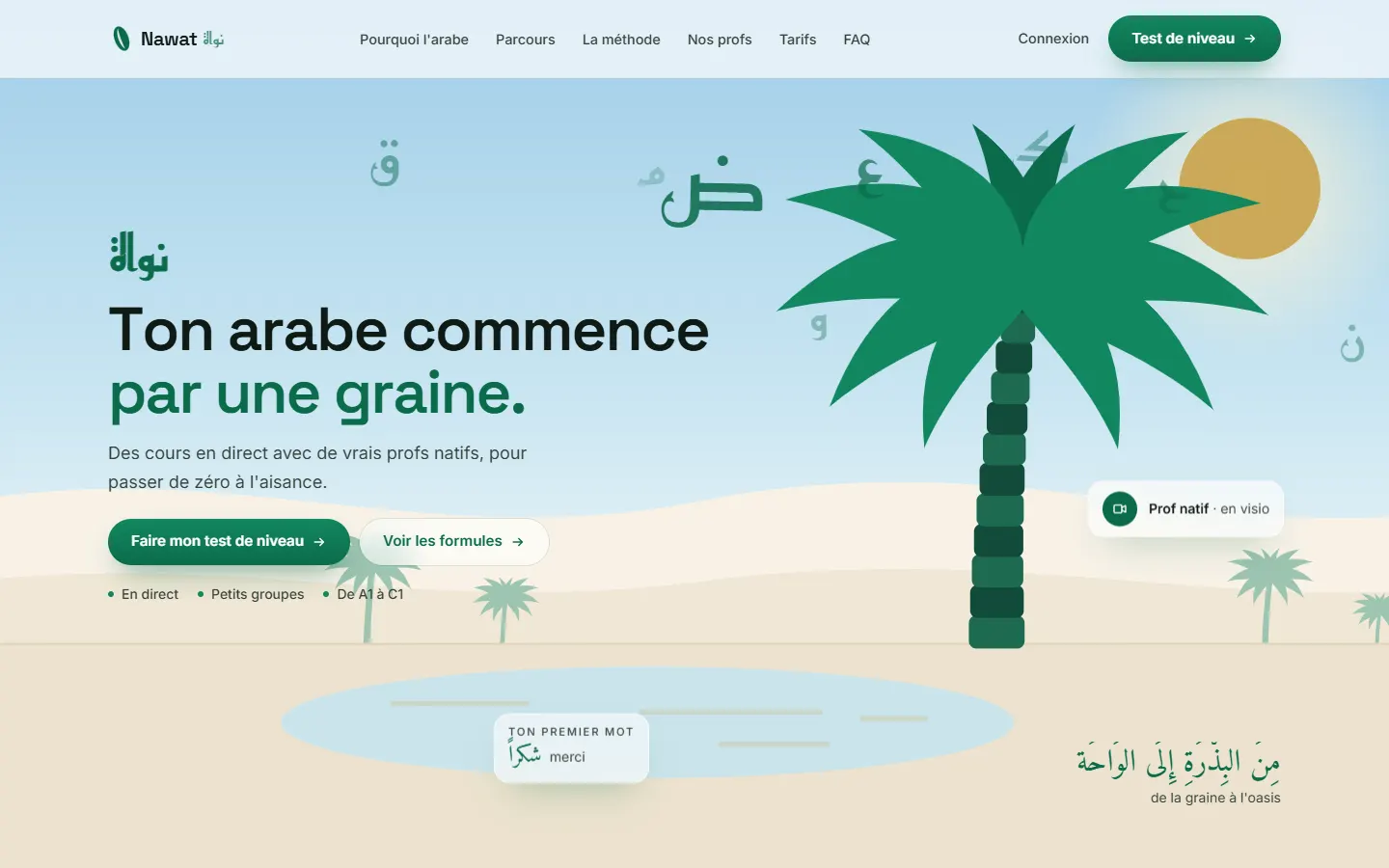 Capture du site Nawat (Accueil)